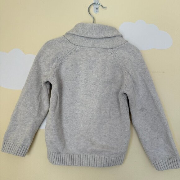 Inextenso Gray Shaw Collar Knit Cardigan Toddler Boy - Size 18M - Picture 6 of 7